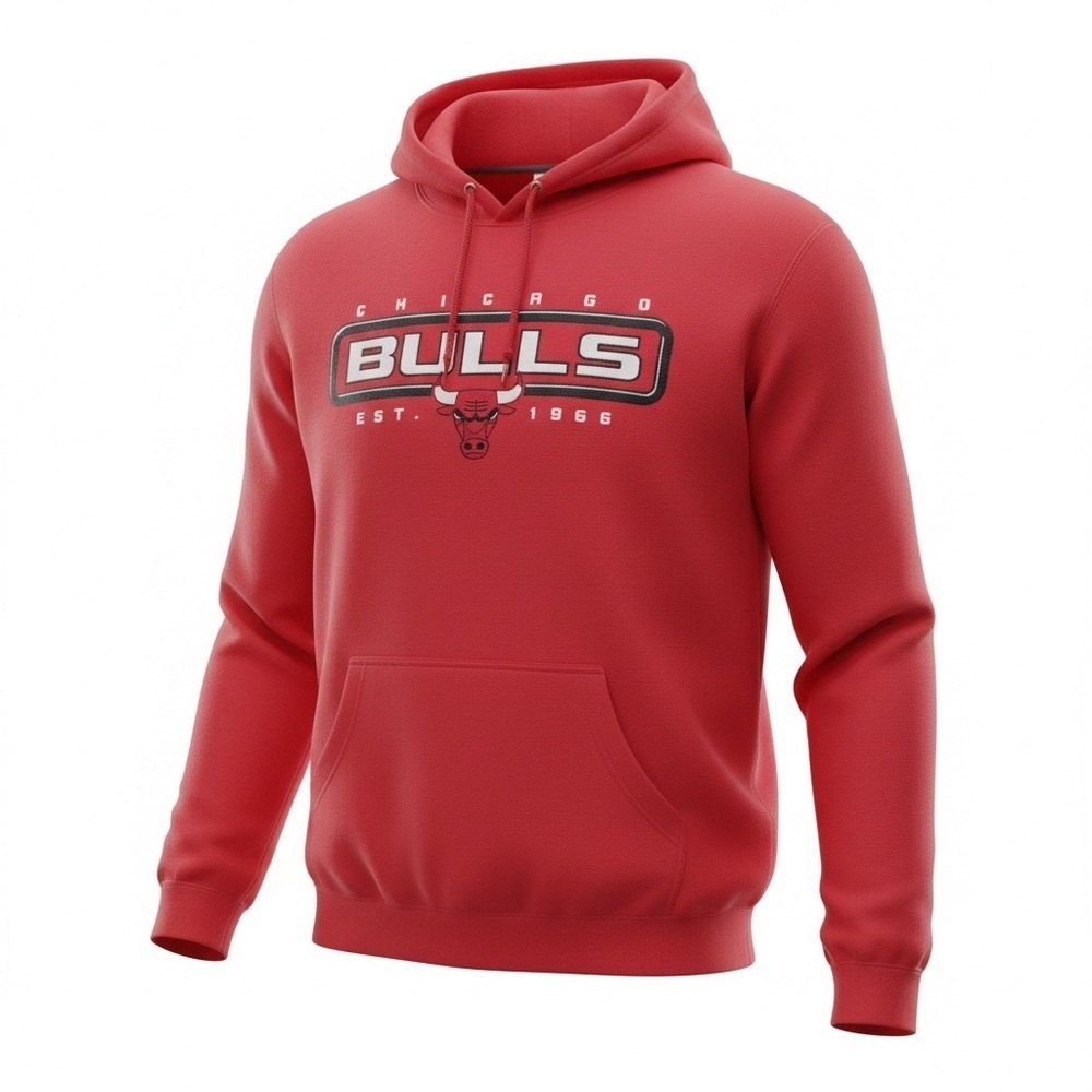 NBA Chicago Bulls Red Hooded Sweatshirt Large